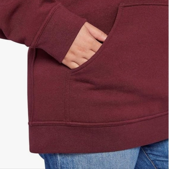 Kirkland Signature Hoodie Pullover Heavyweight Sweatshirt Red Women's XL - Picture 3 of 16